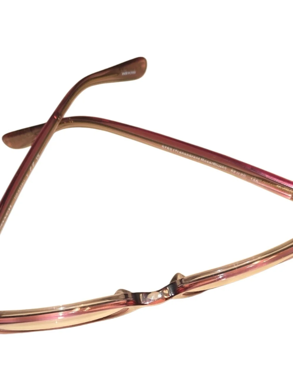 Authentic Coach HC6225U women's eyeglass frames in Transparent Rose Blush NWOT